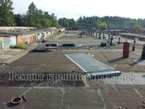 Ремонт крыши гаража в Королеве в один слоя Ремонт крыши гаража в Королеве