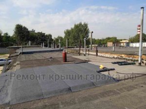 Ремонт рубероидной кровли на гараже