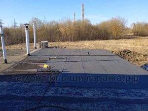 Кровельные работы на гараже в Орехово-Зуево (устройство мягкой кровли)
