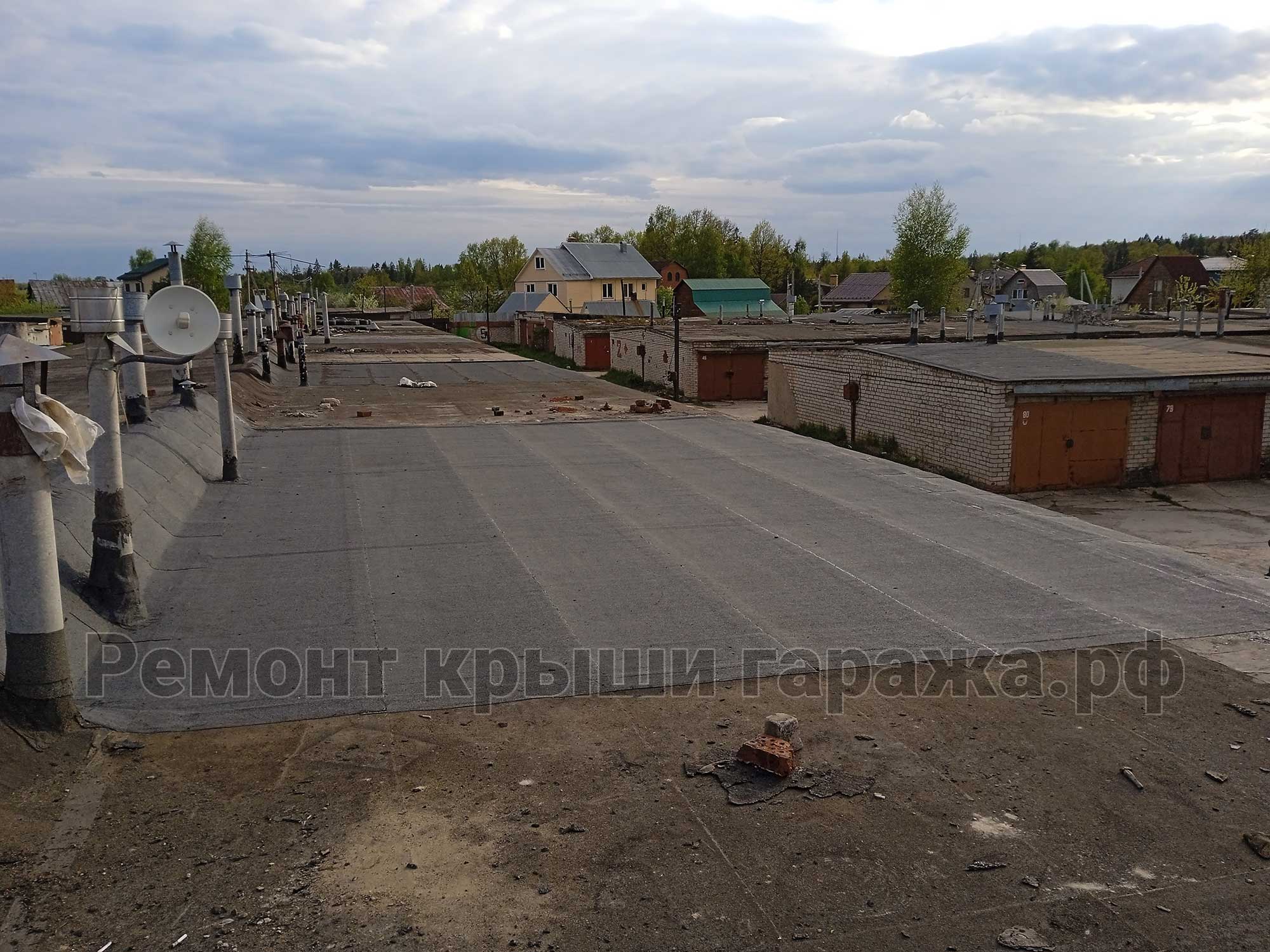 Ремонт мягкой кровли на гараже в Селятино