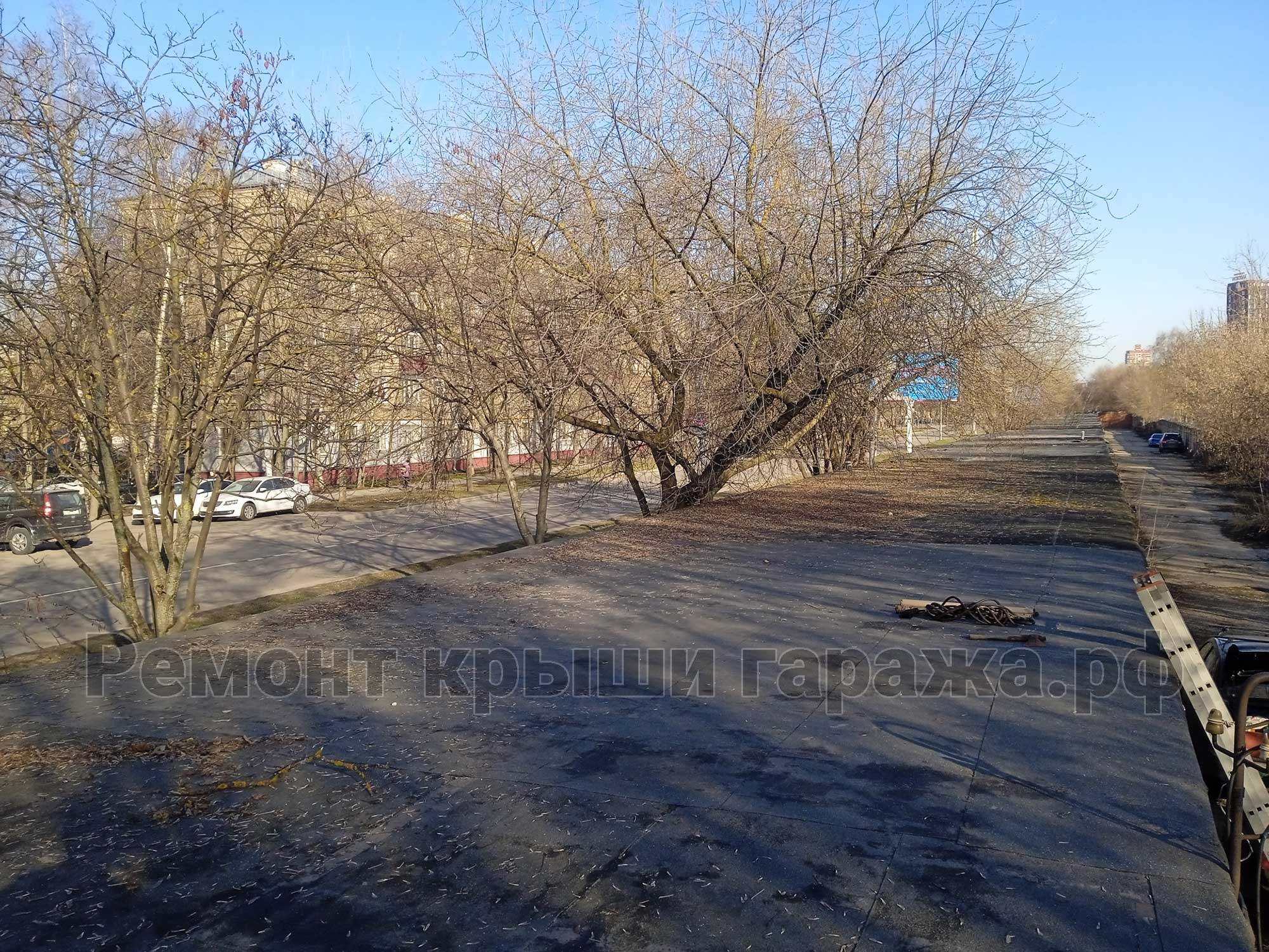 Москва ул. Адмирала Макарова крыша гаража в ГСК